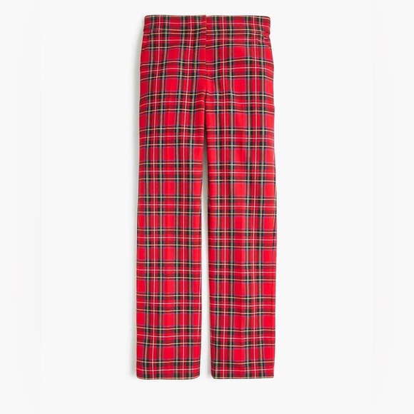 J.Crew NWT Women’s Red Tartan Plaid Straight Leg Pants | Size 12 - Picture 2 of 12